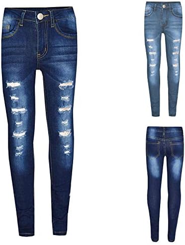 Unisex Boys Cotton Slim Jeans Pants