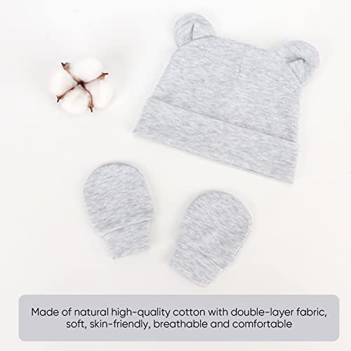 Dreshhow BQUBO - Newborn Baby Hats Mittens Set for Boys Girls