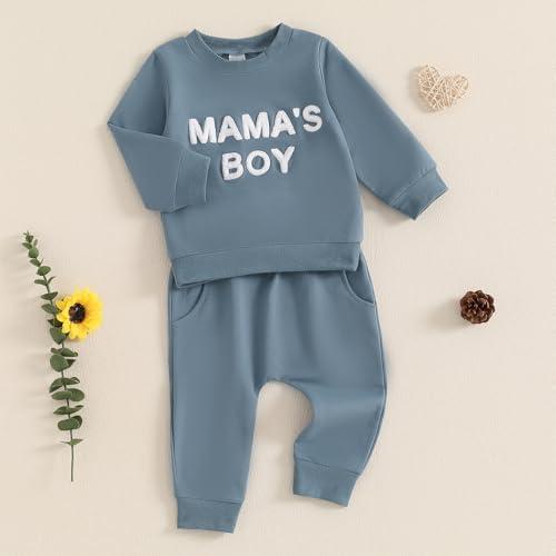 Cute Winter Outfit for Babies FallSpring Tee and Pants Set