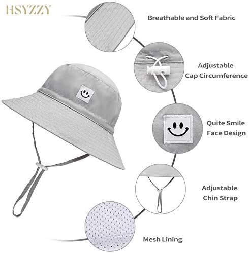 HSYZZY Baby Sun Hat Smile Face Toddler UPF 50