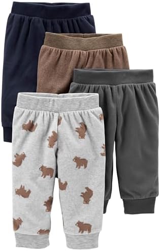 Simple Joys by Carters Unisex 4-Pack Fleece Pants for Babies