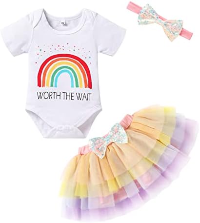 Newborn Baby Girl Romper Tutu Skirt Set for 0-9 Months