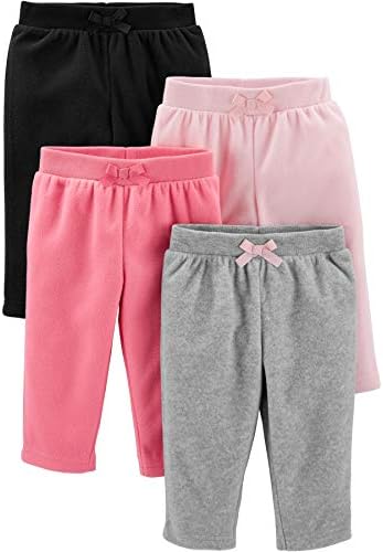 Simple Joys by Carters Baby Girls 4-Pack Fleece Pants