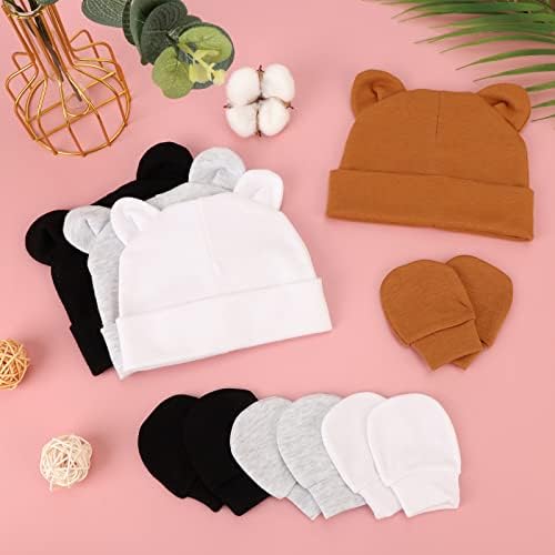 Dreshhow BQUBO - Newborn Baby Hats Mittens Set for Boys Girls