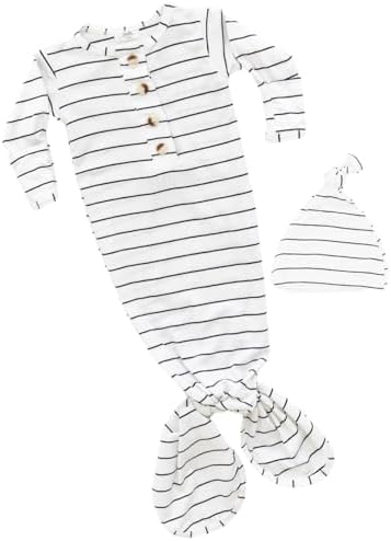 Stroller Society Knotted Baby Gown Set for Newborns and Babies