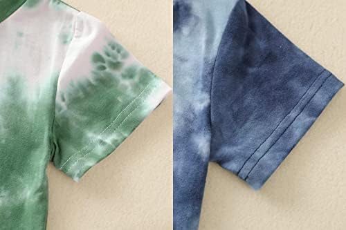 Coolago Tie Dye Toddler Boy Summer Outfits 4-Piece Set