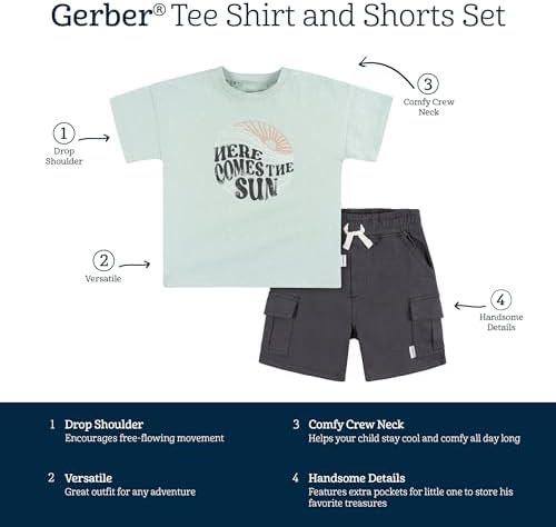 Gerber Baby Toddler T-Shirt Shorts Set