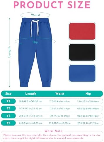 Resinta 3-Pack Toddler Boys Active Jogger Pants