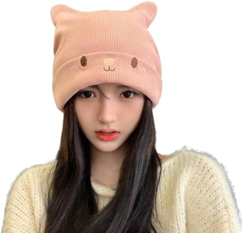 Essential Winter Essentials Cat-Ear Knit Hats for Women Kids