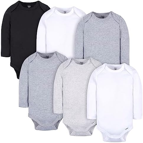 Gerber Unisex Baby 6-Piece Long-Sleeve Onesies Bodysuit