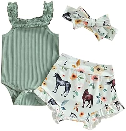 3-Piece Toddler Summer Romper Set