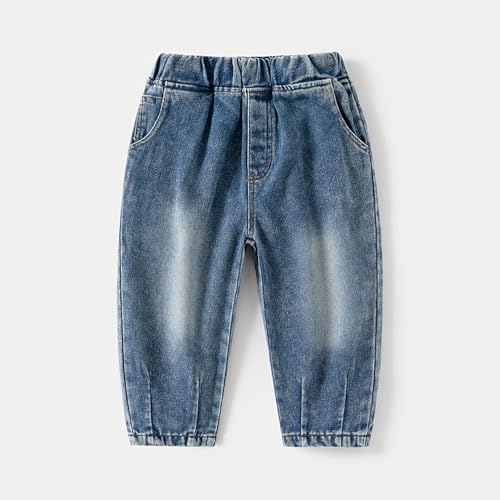 Machine Washable Casual Jeans for Toddler Boy Girl