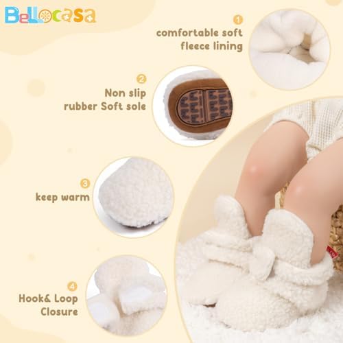 Perfect Gift for Kids Cozy Fleece Booties Stay Warm comfy