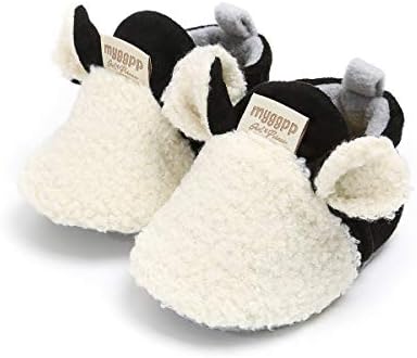 Ohwawadi Cozy Fuzzy Baby Slippers for Crawlers Walkers
