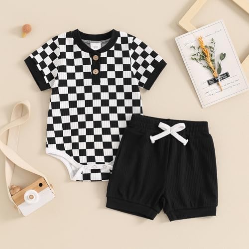 Summer Romper Shorts Set for Baby Boys Girls
