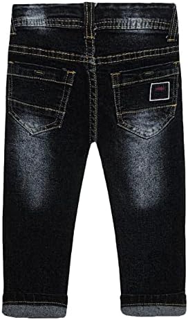 KIDSCOOL SPACE Baby Jeans Stone Washed Denim with Embroidery