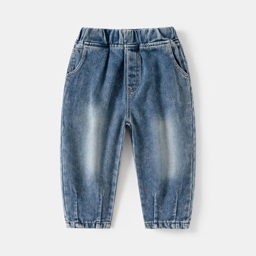 Machine Washable Casual Jeans for Toddler Boy Girl