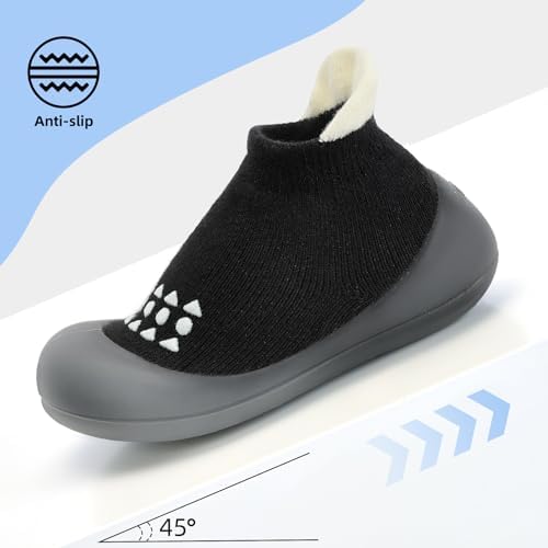 BACSAC Soft Rubber Non-Slip Walker Shoes for Toddlers
