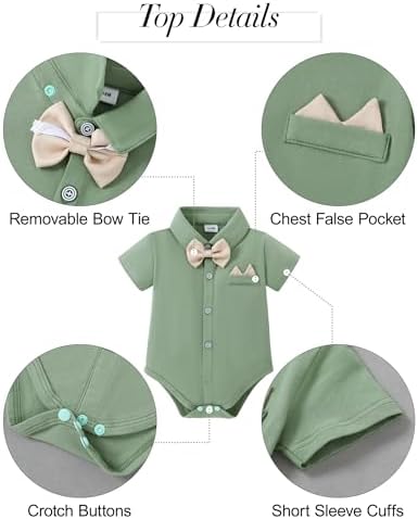 YALLET Baby Boy Tuxedo Suit for Gentlemen