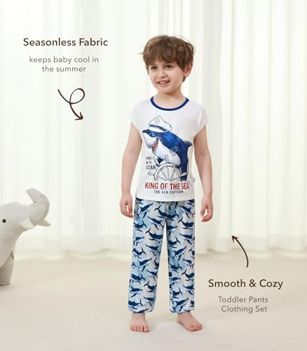 DREAMHALO Toddler 2-5T Bamboo Viscose Tank Pants Set