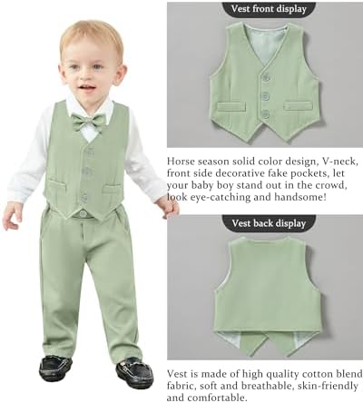 YALLET Baby Boys Formal Suit 0-24gentleman outfitSet