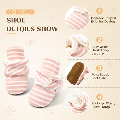CENCIRILY Baby Unisex Slip-On Winter Booties