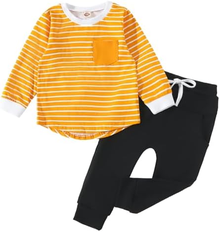 WUTYU Girls Boys Striped Raincoat for Toddlers 6-12 Months Yellow