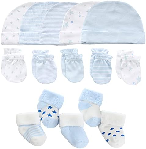 Mamimaka Baby Caps Mittens Thick Socks for Boys Girls