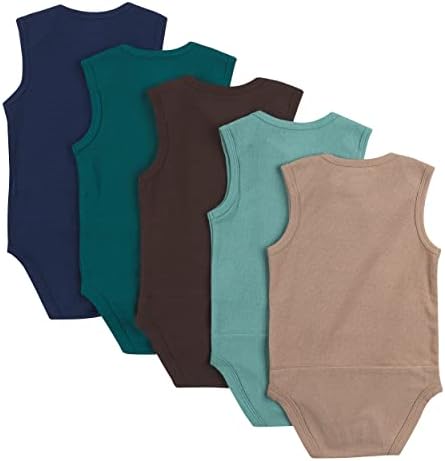 Hanes Baby Boys Girls Ultimate Flexy Bodysuit 5-Pack