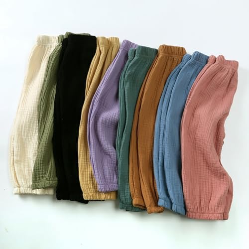 Cotton Linen Toddler Girls Pants Borrowers