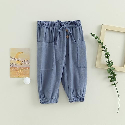 Toddler Boys Cotton Linen Joggers