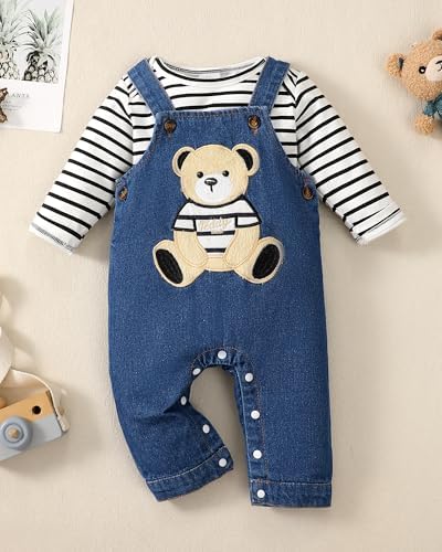 Unique Stripe Animal Romper for Newborn Boy