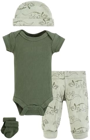 Hudson Baby Unisex Thermal Preemie Layette Set 4pc