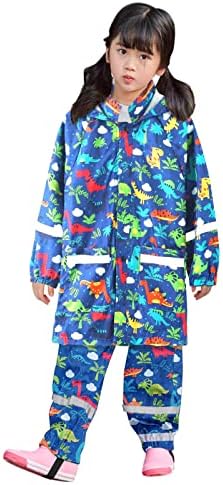 Kids Rainbow Print Rain Suit 2-Piece Set for Toddler
