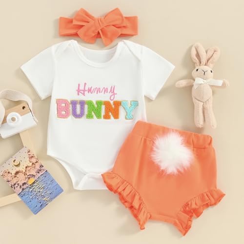 Easter Bunny Romper Set for Baby Girls