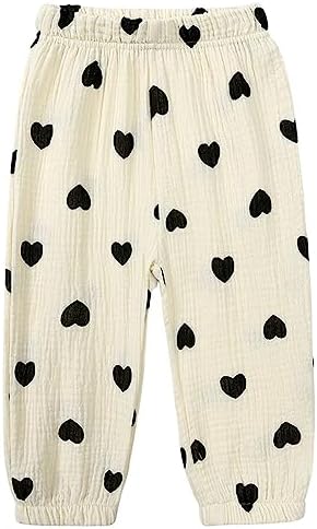 Adjustable Elastic waistband Pjs Casual Luxury Cotton Linen Trousers for Kids