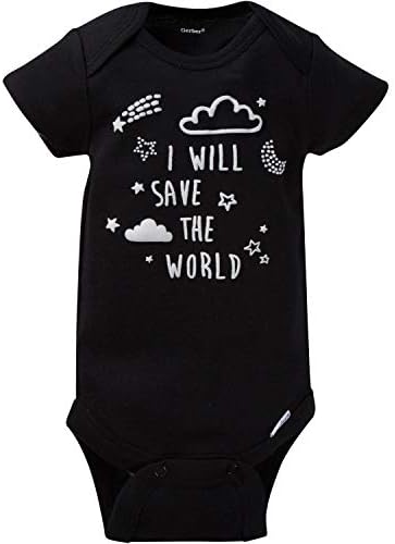 8-Pack of Gerber Baby Onesies with Soft Cotton Easy Snap Closure