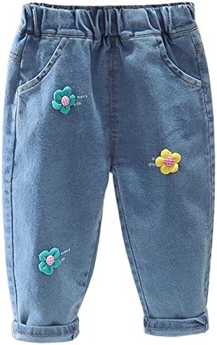 Unisex Baby Boys Joggers Soft Denim Elastic Waist Active Joggers