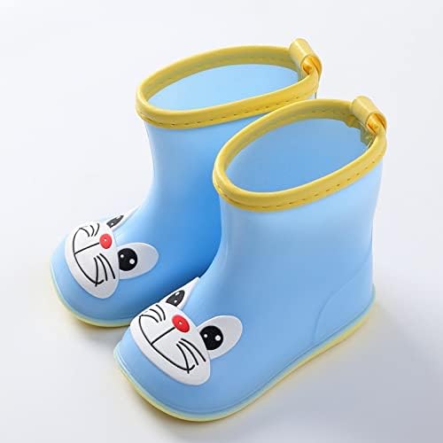 Fun Blue Cat Cartoon Rain Boots for Kids