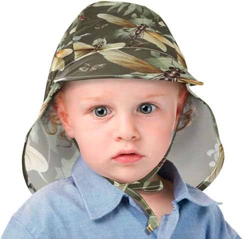J JOYSAY Dragonfly Leaves Baby Sun Hat toddler UPF 50 vibrations