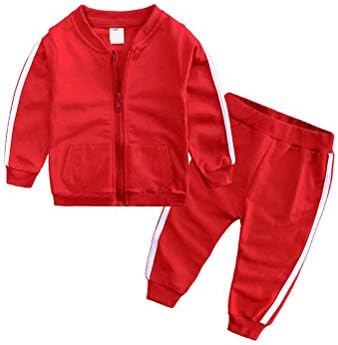 Baby Boy Girl Hoodie Tracksuit Zipper Jacket Set