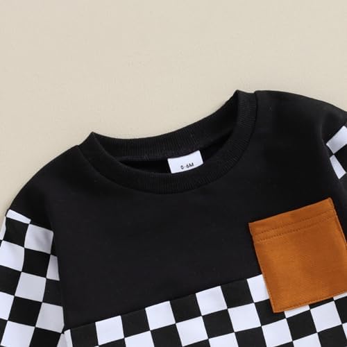 Adorable Toddler Clothing Set Checkered Overalls for Winter Fall