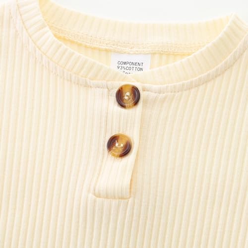 JingleBaBa Jr Super StayUnisex Baby Outfits Long Sleeve Onesie Set with Elastic Knit