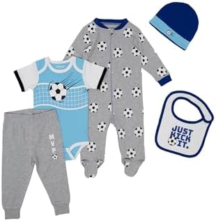Gertex 5-Piece Baby Sport Set Bundle Baseball Basketball Hockey Soccer Football