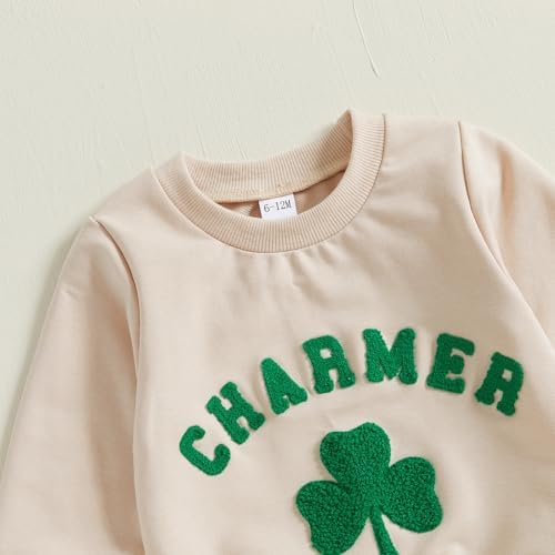 Amnnchya Toddler St Patricks Day Character Set with Shamrock Sweater Pants