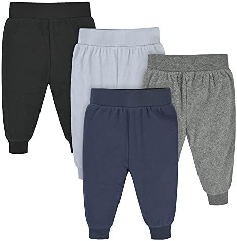 Gerber Baby Boys Microfleece Pants - Mix Match 4-Pack