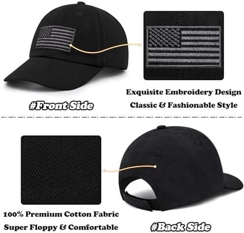 Sarfel Toddler Baseball Cap - USA Flag Design Sun Protection Soft Comfortable