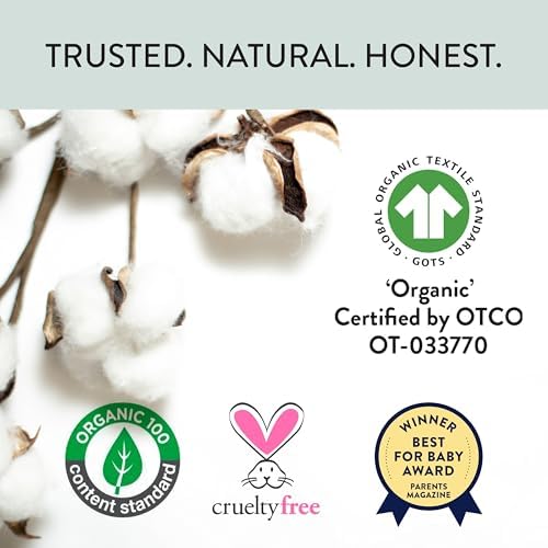 HonestBaby Organic Cotton Baby Mitts Set for Newborns