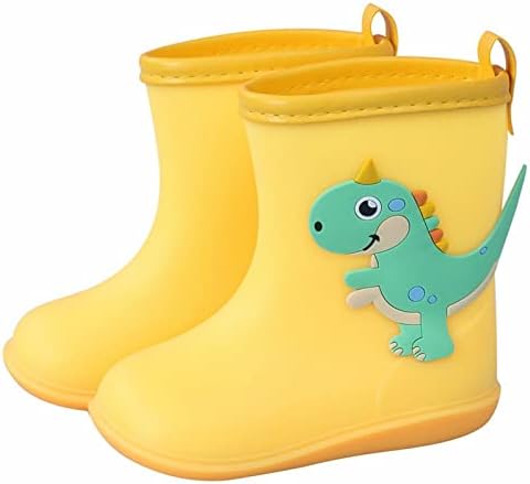 tiny toddlers rain boots waterproof Dinosaur theme Cute Easy on off