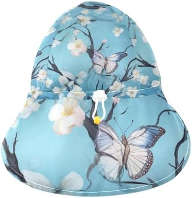 J JOYSAY Blue Butterflies Toddler Sun Hat